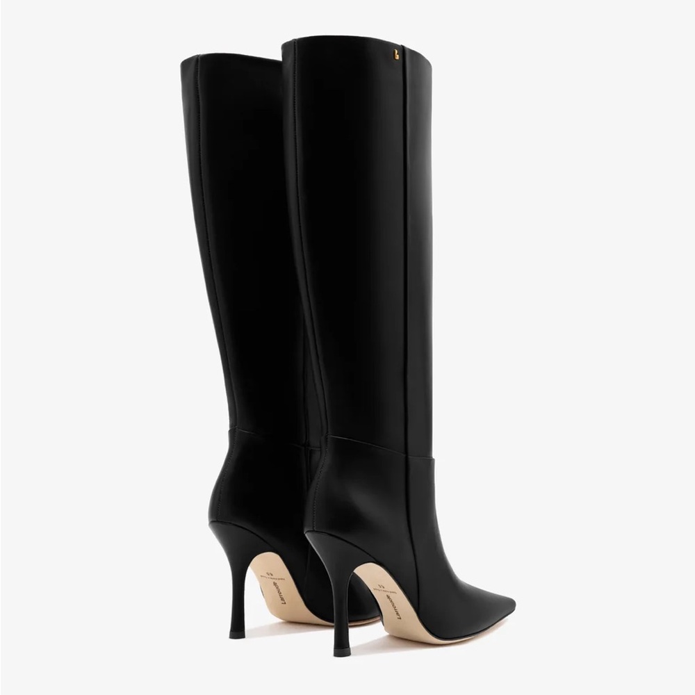 Larroude Carine Boot In Black Leather NWT - Picture 7 of 16